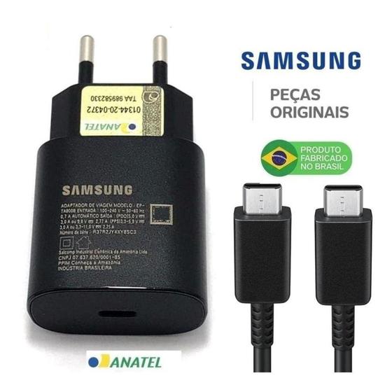 Carregador Original Samsung Turbo 25W M51 M62 A72 S21 Menor preço em Carregador Original Samsung Turbo 25W M51 M62 A72 S21