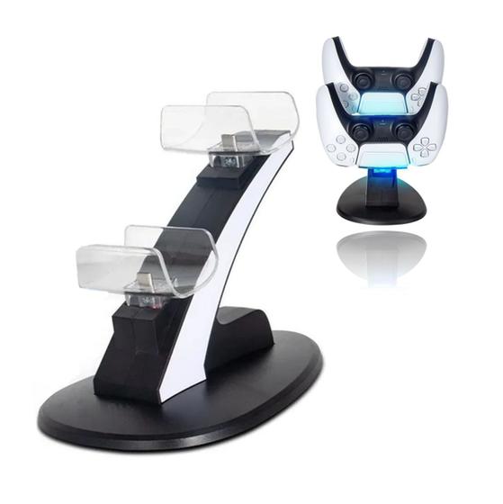 Imagem de Carregador Para 2 Controles Dualsense Compativel Ps5 Charging Dock Marca P5