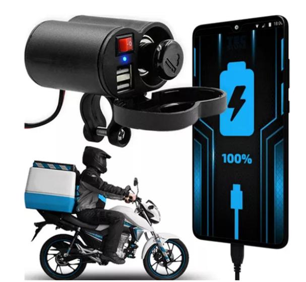 Imagem de Carregador Para Motos Gps Tomada Usb E Acendedor Universal