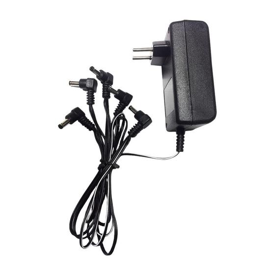 Imagem de Carregador Para Pedal 9V 1000Ma Bivolt 5 Pedais