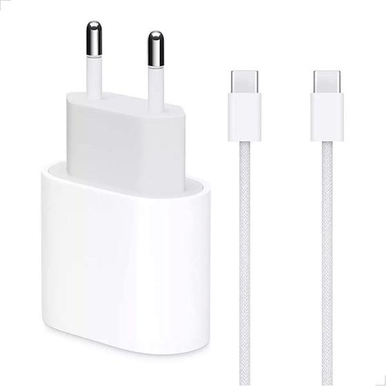 Imagem de Carregador PD Turbo 20W USB-C Compatível Com iPhone 15 16