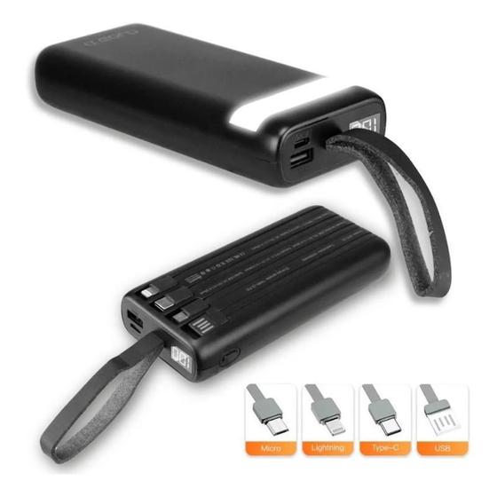 Imagem de Carregador Portátil 20.000Mah Potente Power Bank 4 Saídas E