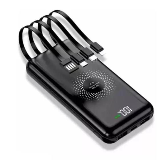 Carregador Portátil Indução Com 4 Cabos Peining 10000 Mah - Menor preço em Carregador Portátil Indução Com 4 Cabos Peining 10000 Mah -