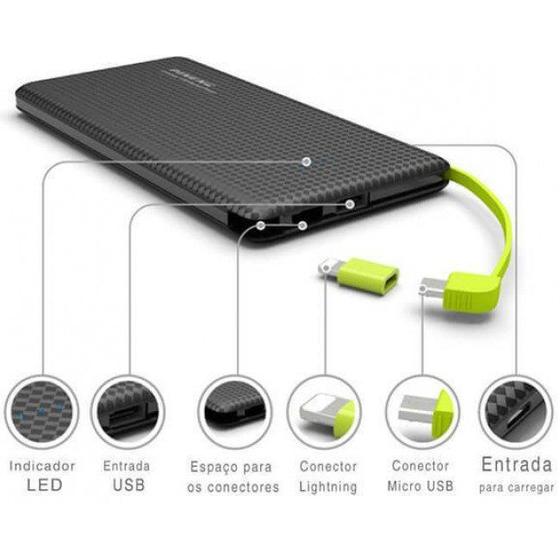 Carregador portatil pineng 5000mah slim preto compativel galaxy j5 prime Menor preço em Carregador portatil pineng 5000mah slim preto compativel galaxy j5 prime