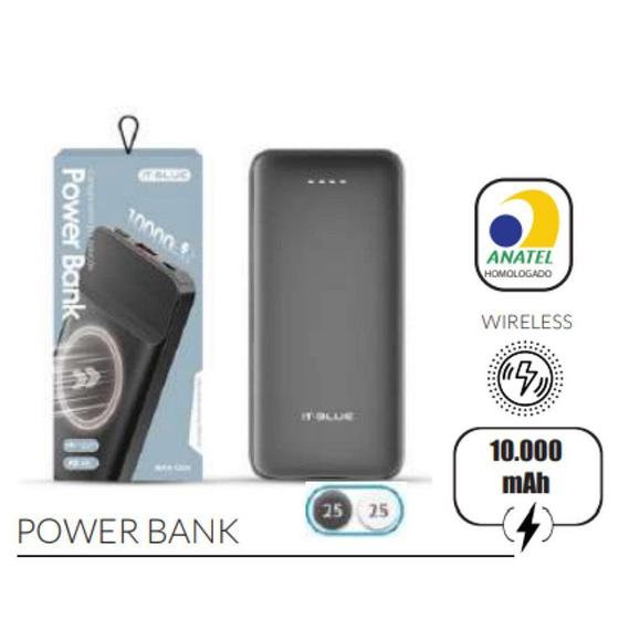 Carregador Portátil Power Bank 10.000 Mha Wireless Sem Fio Max0536 (1147) Menor preço em Carregador Portátil Power Bank 10.000 Mha Wireless Sem Fio Max0536 (1147)