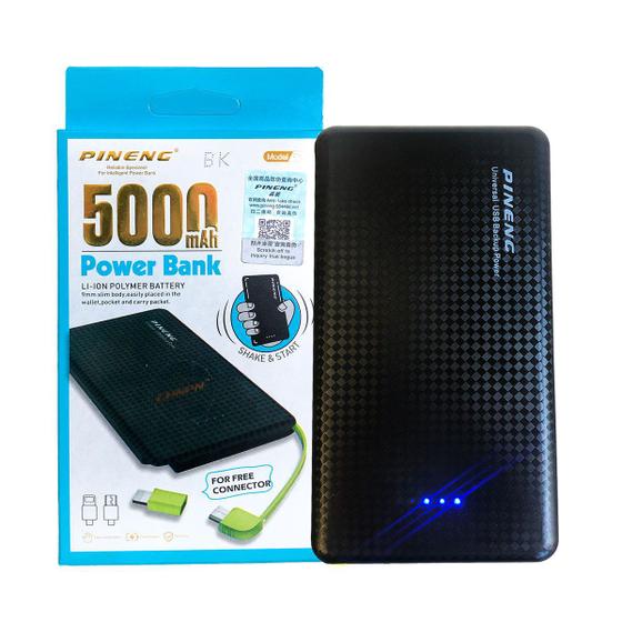 Imagem de Carregador Portátil  Power Bank 5.000mah Pineng Univ. Pn-952 Bateria Externa