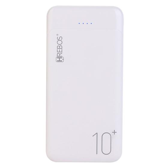 Carregador Portátil Power Bank Hs905 Branco 10.000mAh HREBOS