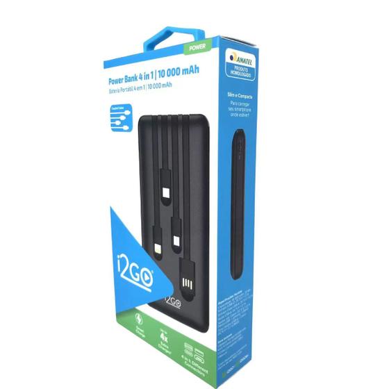 Imagem de Carregador Portátil (power Bank) I2go 10000mah 4 Em 1 - I2go