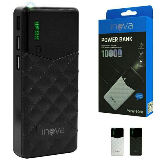 Carregador Portátil Powerbank 10000mAh POW-1068 INOVA Preto Menor preço em Carregador Portátil Powerbank 10000mAh POW-1068 INOVA Preto