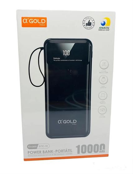 Carregador Power Bank 10000mAh 2XUSB BTE-18 - A'GOLD Menor preço em Carregador Power Bank 10000mAh 2XUSB BTE-18 - A'GOLD