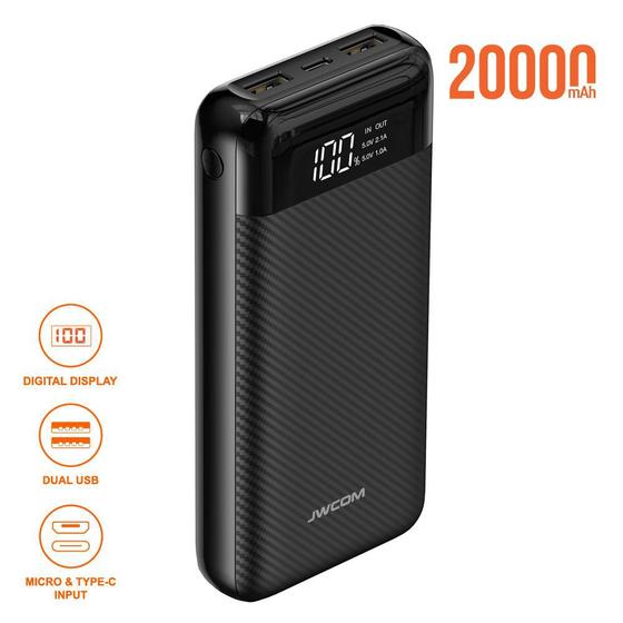 Carregador Power Bank Portátil 20.000mah Universal Menor preço em Carregador Power Bank Portátil 20.000mah Universal
