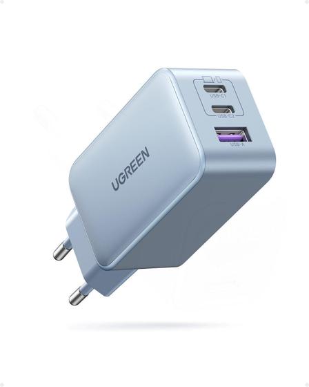 Imagem de Carregador Rápido 65W Gan Ugreen 2 Usb-C 1 Usb-A Portátil