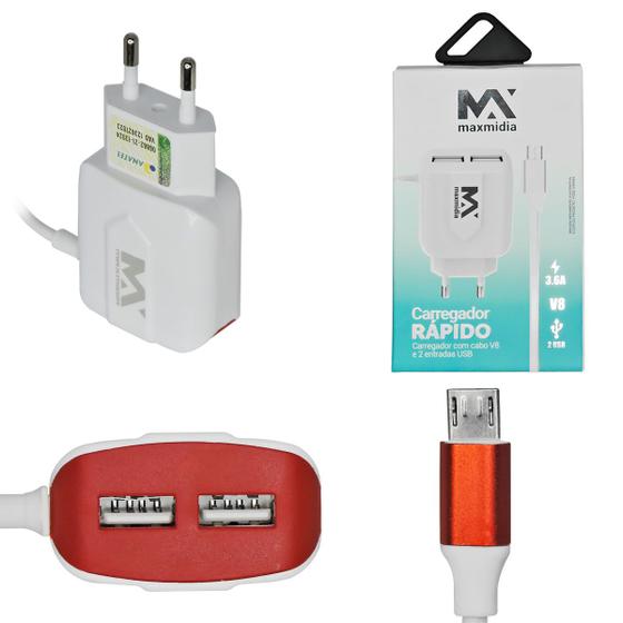 Imagem de Carregador Rápido Fonte Turbo com 3 Usb 3.6A