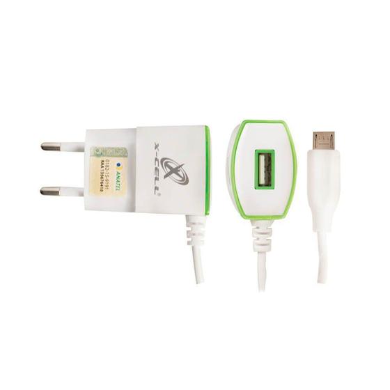 Imagem de Carregador Rápido para Celular Micro USB V8 5V 1,5A X-CELL XC-V8/LED