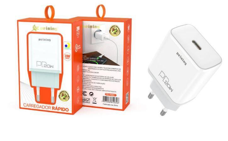 Carregador Rápido PD 20W PEINING PEI-PD001 Menor preço em Carregador Rápido PD 20W PEINING PEI-PD001