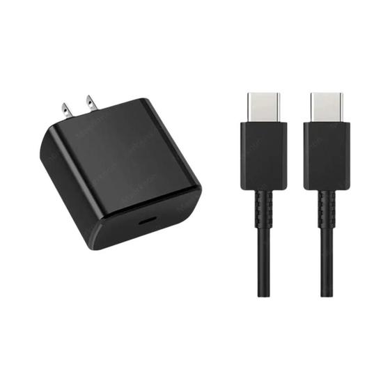 Imagem de Carregador Rápido PD 45W USB C Para Samsung S23 S24 Galaxy Com Cabo Tipo C Carregador De Parede Para