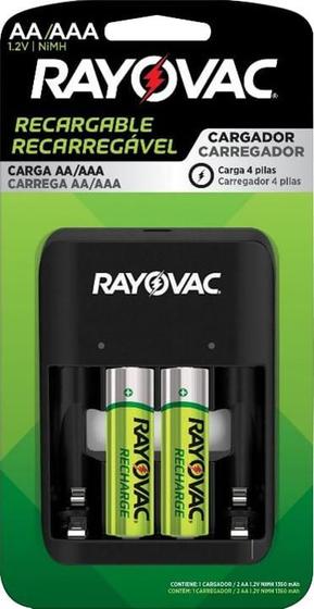 Imagem de Carregador rayovac usb com 2 pilhas aa