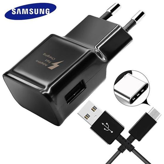 Carregador Samsung Turbo Galaxy S10 Preto Type C Menor preço em Carregador Samsung Turbo Galaxy S10 Preto Type C