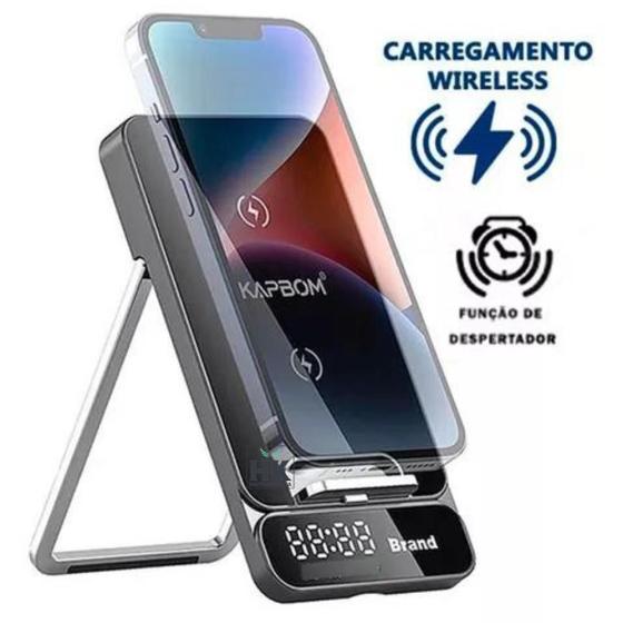 Imagem de Carregador Sem Fio 3 Em 1 Para smartphone  smartWatch 