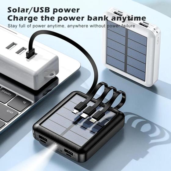 Imagem de Carregador SOLAR Portátil 10000mah Power Bank Energia Limpa