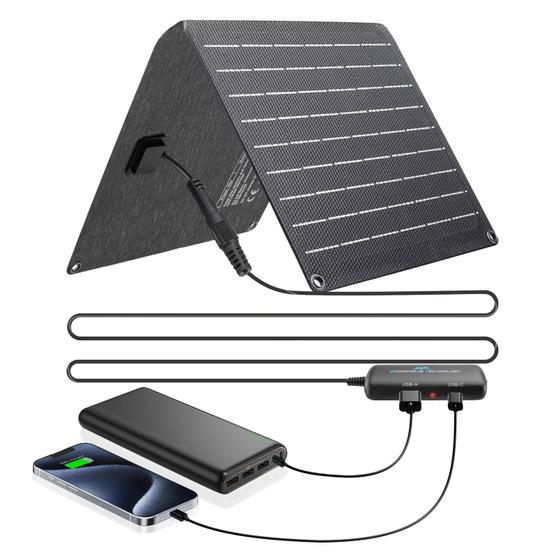 Imagem de Carregador Solar Portátil Ecosonique 10W/20W/30W - À Prova D'Água (IP67)