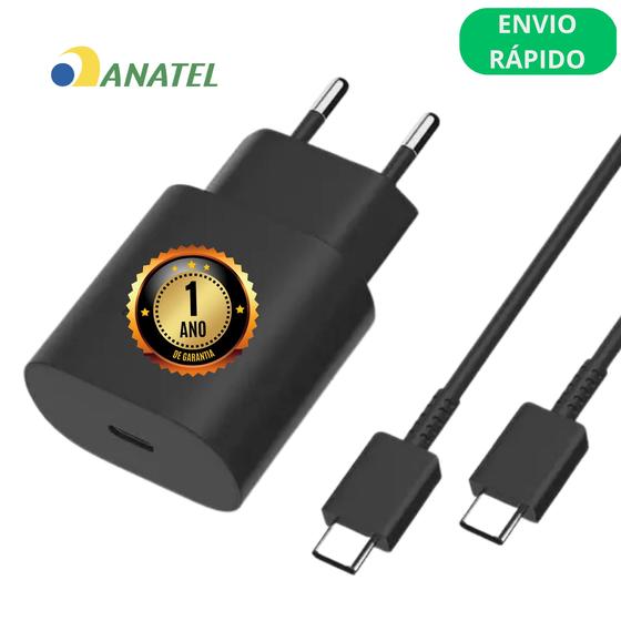Imagem de Carregador Tipo C Compativel Samsung Galaxy A51 A71 M31 M33 M23 A23 A13