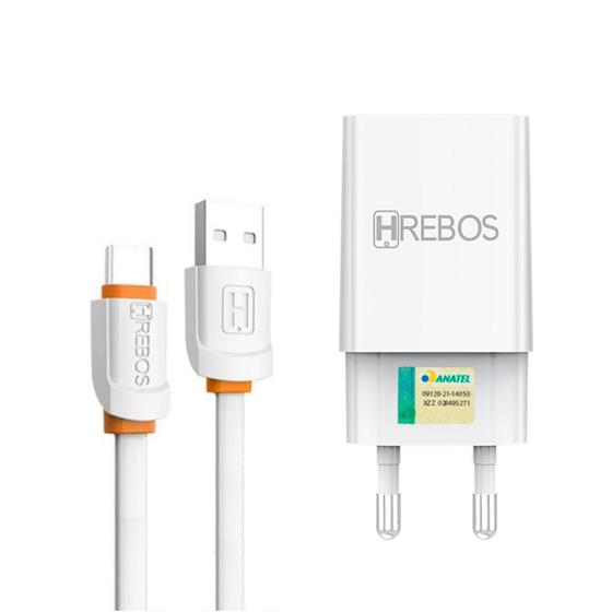 Carregador Tipo C Turbo Rápido Celular Fonte E Cabo Hrebos Menor preço em Carregador Tipo C Turbo Rápido Celular Fonte E Cabo Hrebos