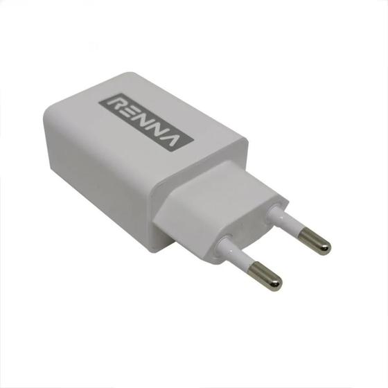 Imagem de Carregador Tomada Adaptador Fonte Usb 5V 2.1A Bivolt Branco