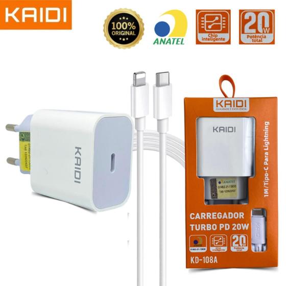 Carregador Tomada Fonte e Cabo Turbo 20W Tipo-c Lightning Compatível com iPhone 7/8Plus X XS XR 11 12 13 14 Pro Max Menor preço em Carregador Tomada Fonte e Cabo Turbo 20W Tipo-c Lightning Compatível com iPhone 7/8Plus X XS XR 11 12 13 14 Pro Max