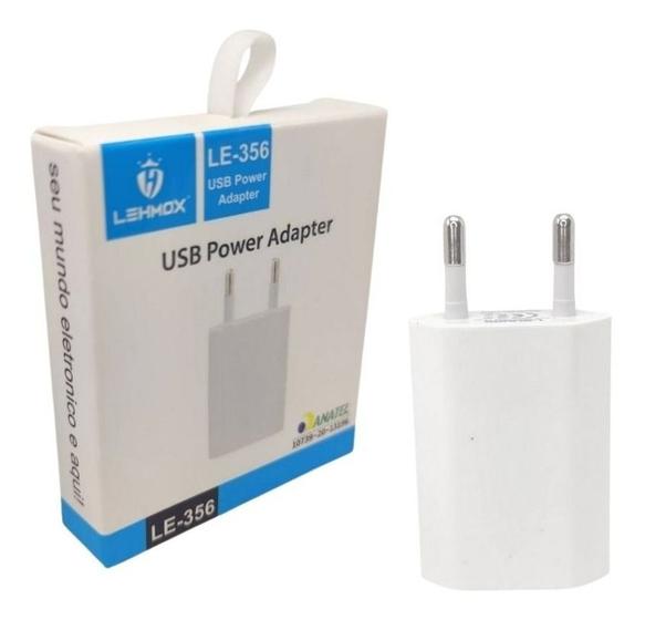 Imagem de Carregador Tomada Plug Adaptador Fonte Usb 1a 5v Bivolt