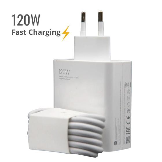 Imagem de Carregador Turbo 120W Cabo USB-C Com Adaptador Compatível Com Mi 12S/ Mi 12S Pro/ Mi 12S Ultra/ Mi 12T Pro