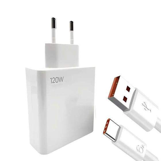 Imagem de Carregador Turbo 120w Tipo-C Compativel Com Xiaomi Redmi 10C 12C 13C