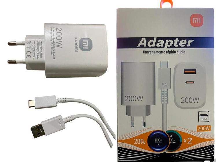 Imagem de Carregador Turbo 200W  USB-C Compativel Com Tipo-C/Iphone 15 