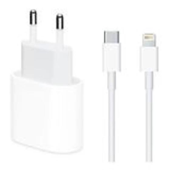 Imagem de Carregador Turbo 20W + Cabo Lightning para USB-C Compatível Iphone 11 12 13 Pro Max X XR XS
