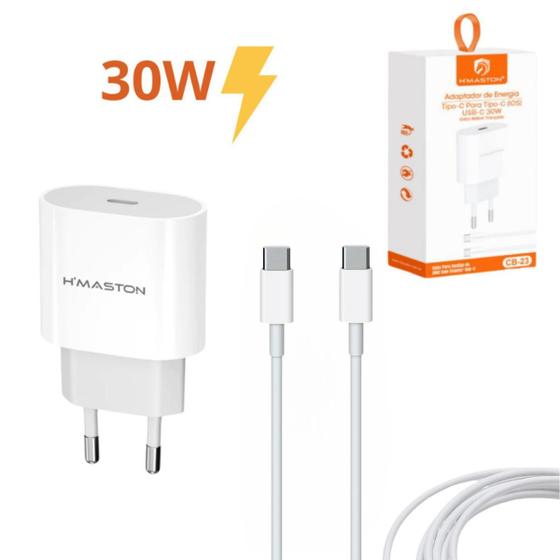 Carregador Turbo 30w Tipo C Compatível com iPhone 15, 15 Pro Max Plus Menor preço em Carregador Turbo 30w Tipo C Compatível com iPhone 15, 15 Pro Max Plus