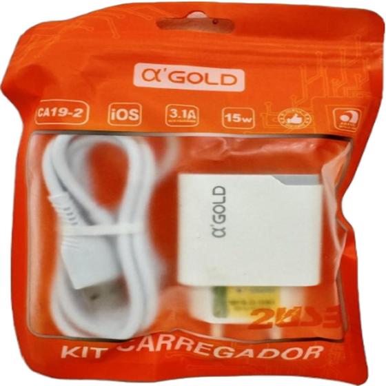 Imagem de Carregador Turbo A'Gold Com 2 Entradas Ligtining CA19-2