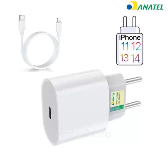 Imagem de Carregador Turbo Cabo Usb C Lightning Fonte 20W Ultra Rapido Compatível Modelo iPhon 13 Original Inova