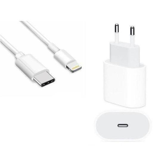 Imagem de Carregador TURBO Carga Rápida + CABO/fonte Tipo USB-C 20w X XR XS 11 12 13 14 15 Compativel com o iphone,ipad