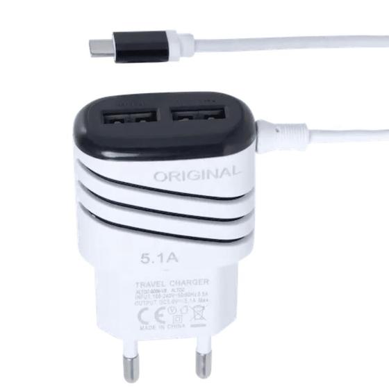 Imagem de Carregador Turbo Celular Com Cabo Tipo C + 2 Portas 36w