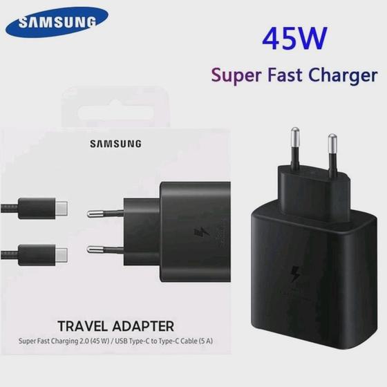 Carregador Turbo compativel Samsung 45w TA845 Carga Ultra Rápida Tipo-C Galaxy Menor preço em Carregador Turbo compativel Samsung 45w TA845 Carga Ultra Rápida Tipo-C Galaxy