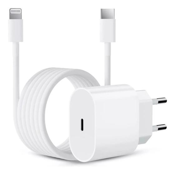Imagem de Carregador Turbo Fonte 20w USB-C+ Cabo agold Compatível com iphone 11 12 13 14 Max X XR XS