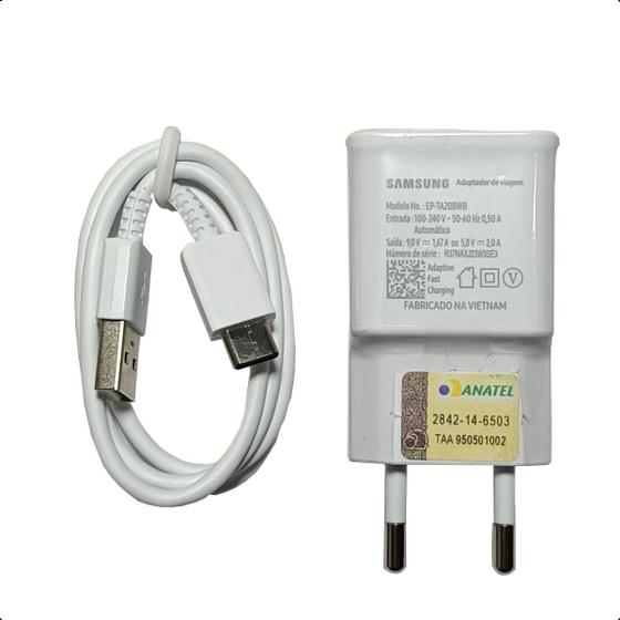 Imagem de Carregador Turbo para celular Galaxy S 10 Original da Samsung Tipo C Branco