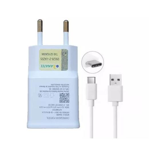 Imagem de Carregador Turbo Tipo C Compatível Samsung A20 A22 A30 A50 A70 A80