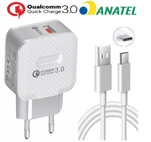 Imagem de Carregador Turbo Tipo C de Parede Rápido Quick Charger 3.0