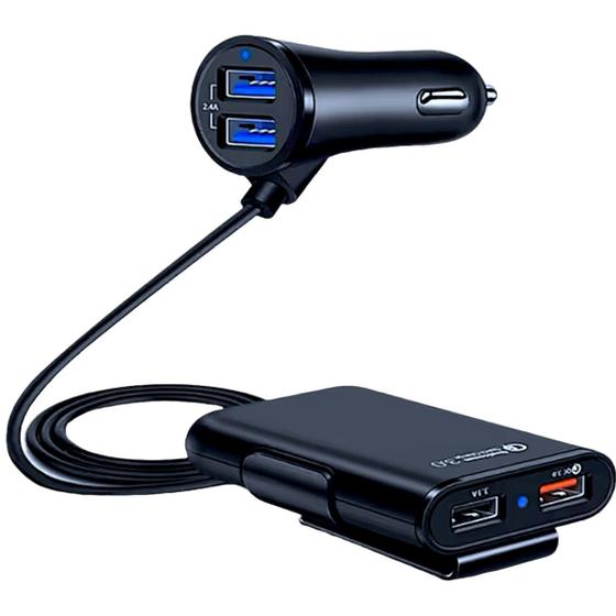 Imagem de Carregador Turbo Veicular Para Uber 99 Power USB 4x1 Premium