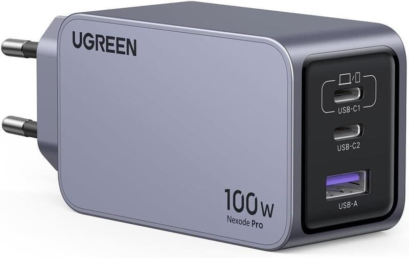 Imagem de Carregador Ugreen Nexode Pro 100W Chip Ganininfinity (Cinza)