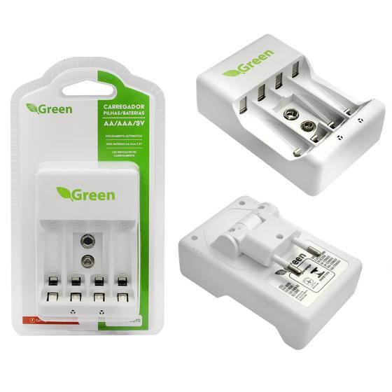 Carregador Ultra Rápido de Pilha/Bateria AA/AAA/9V - Bivolt Menor preço em Carregador Ultra Rápido de Pilha/Bateria AA/AAA/9V - Bivolt