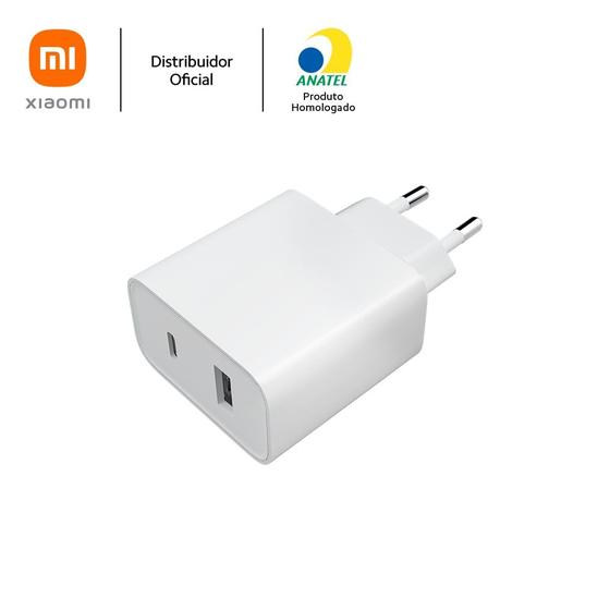 Carregador ultra rápido xiaomi de 33w com dupla saída Menor preço em Carregador ultra rápido xiaomi de 33w com dupla saída