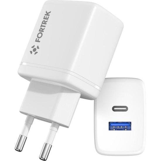 Imagem de Carregador Universal DUAL USB-C e USB-A Fortrek FK 110B