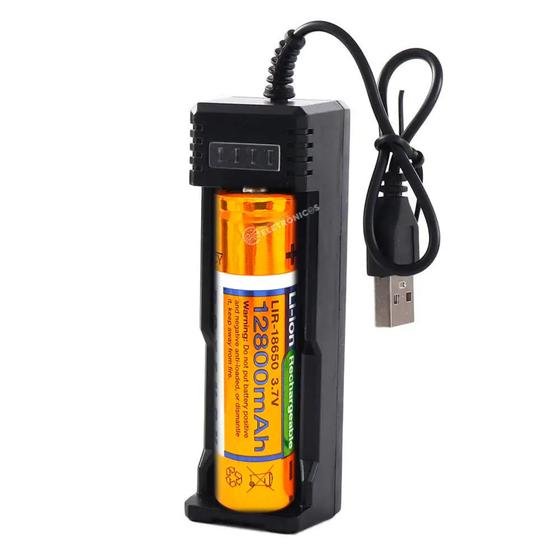 Imagem de Carregador Universal USB para Baterias 18650 Potência e Praticidade LEY2033 LEY2033BAT